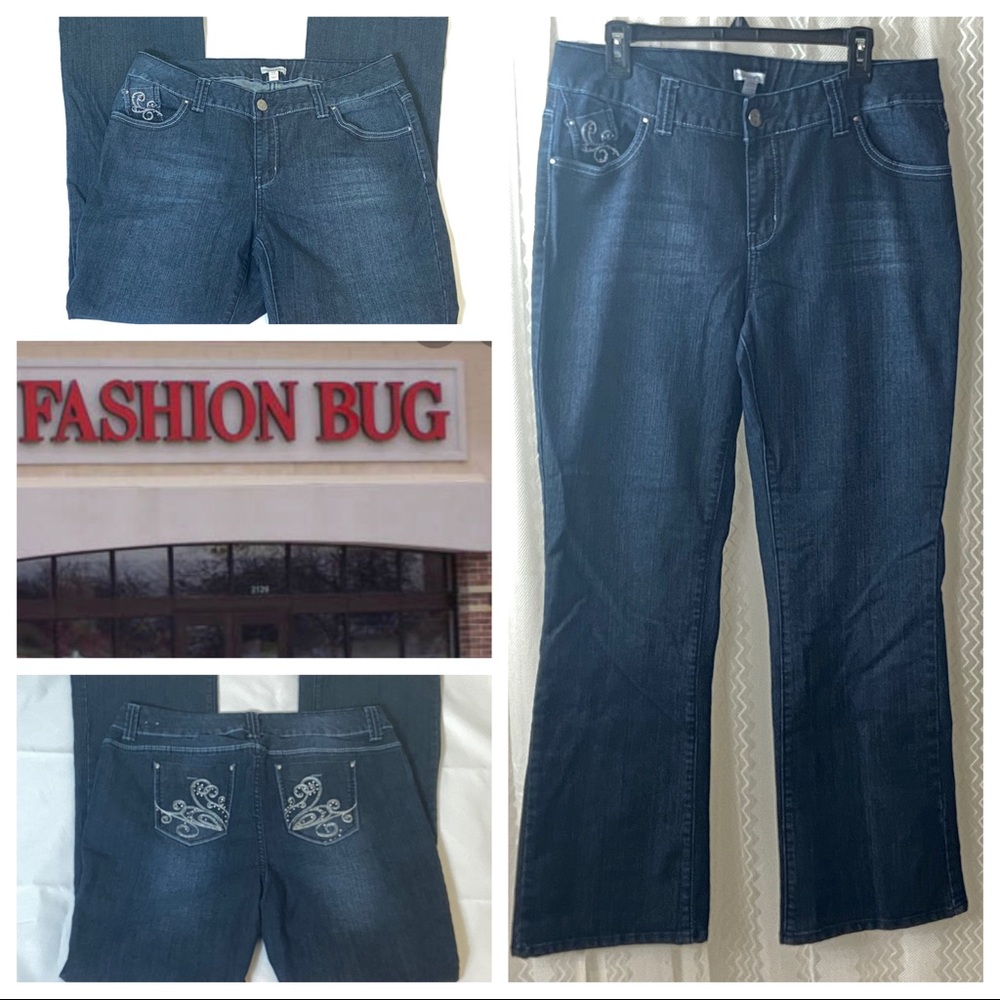 NWOT Vintage Fashion Bug Dark Wash Jeans 16W
